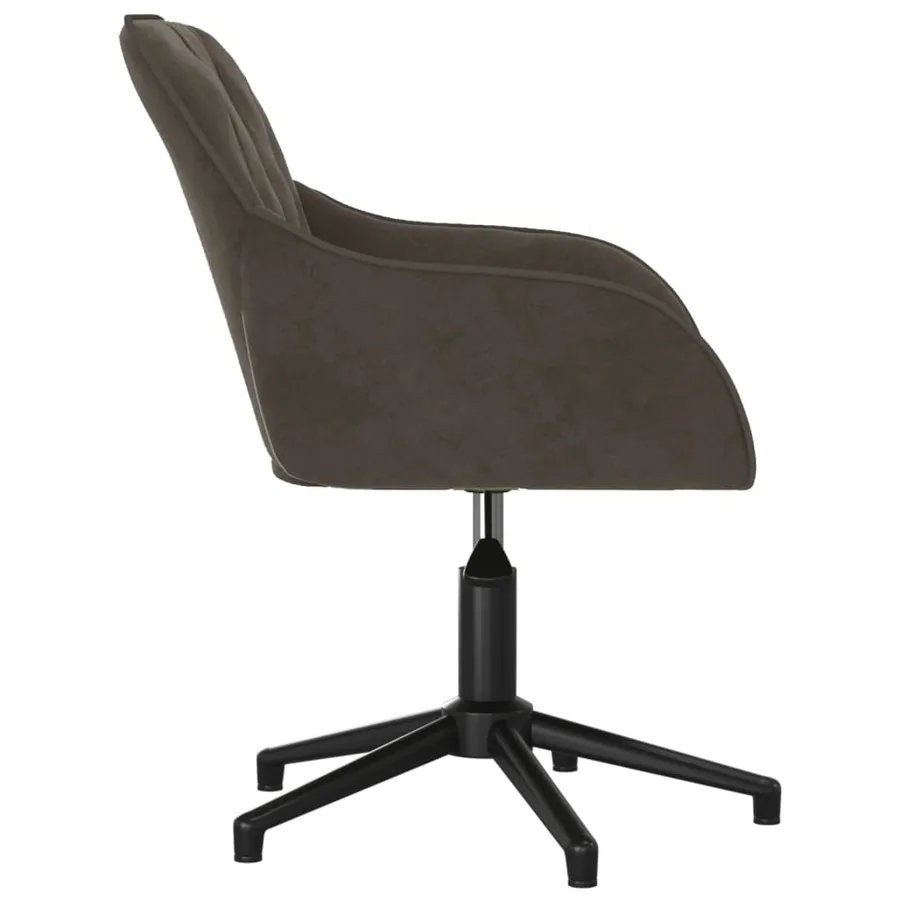 Chaises pivotantes à manger lot de 2 Gris foncé Velours - 5