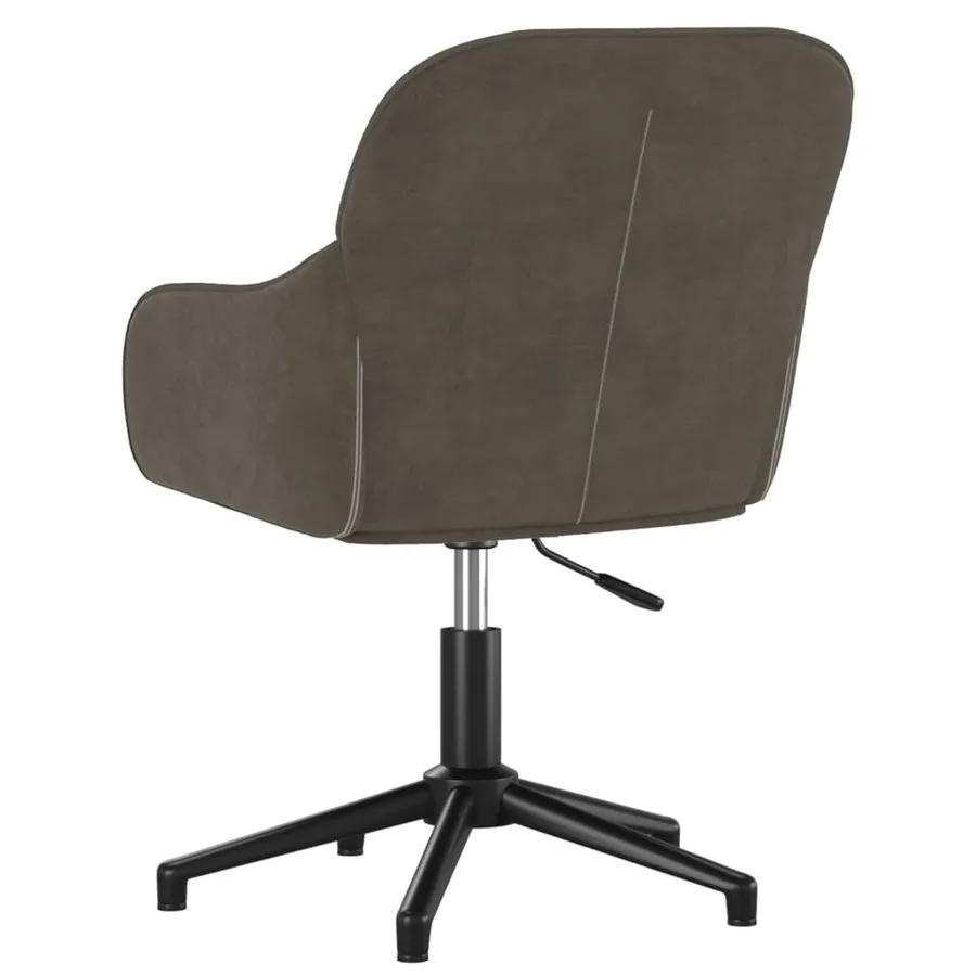 Chaises pivotantes à manger lot de 2 Gris foncé Velours - 6