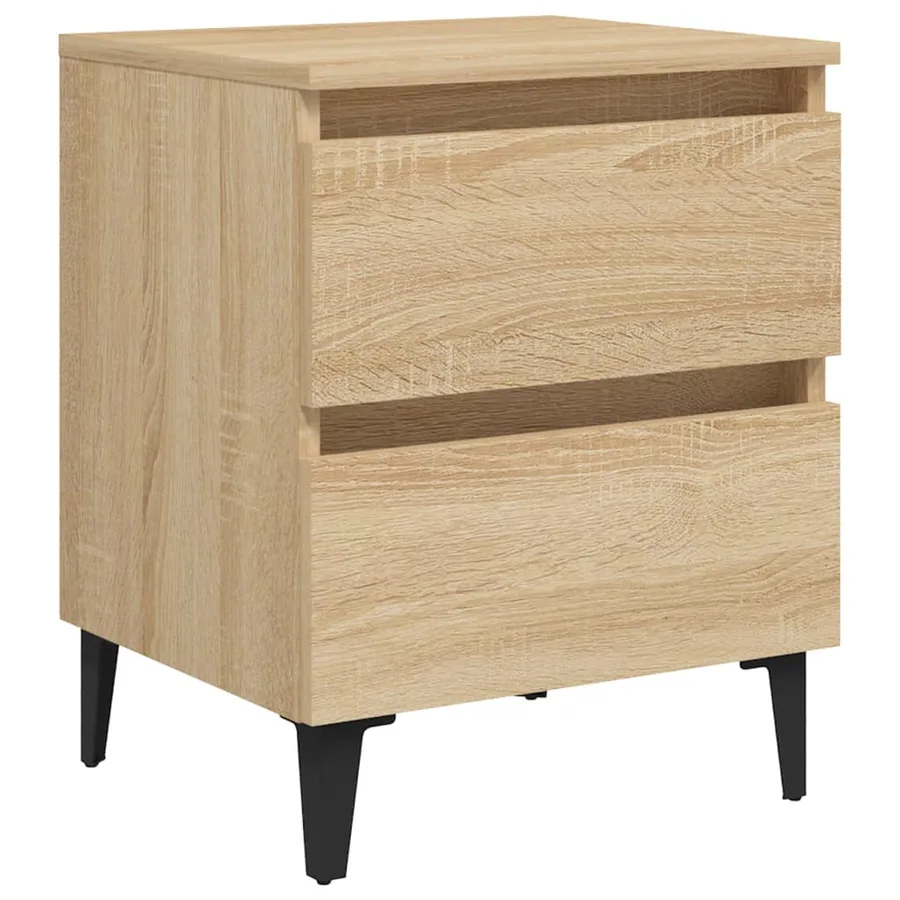 Tables de chevet 2 pcs chêne sonoma 40x35x50 cm bois ingénierie - 3
