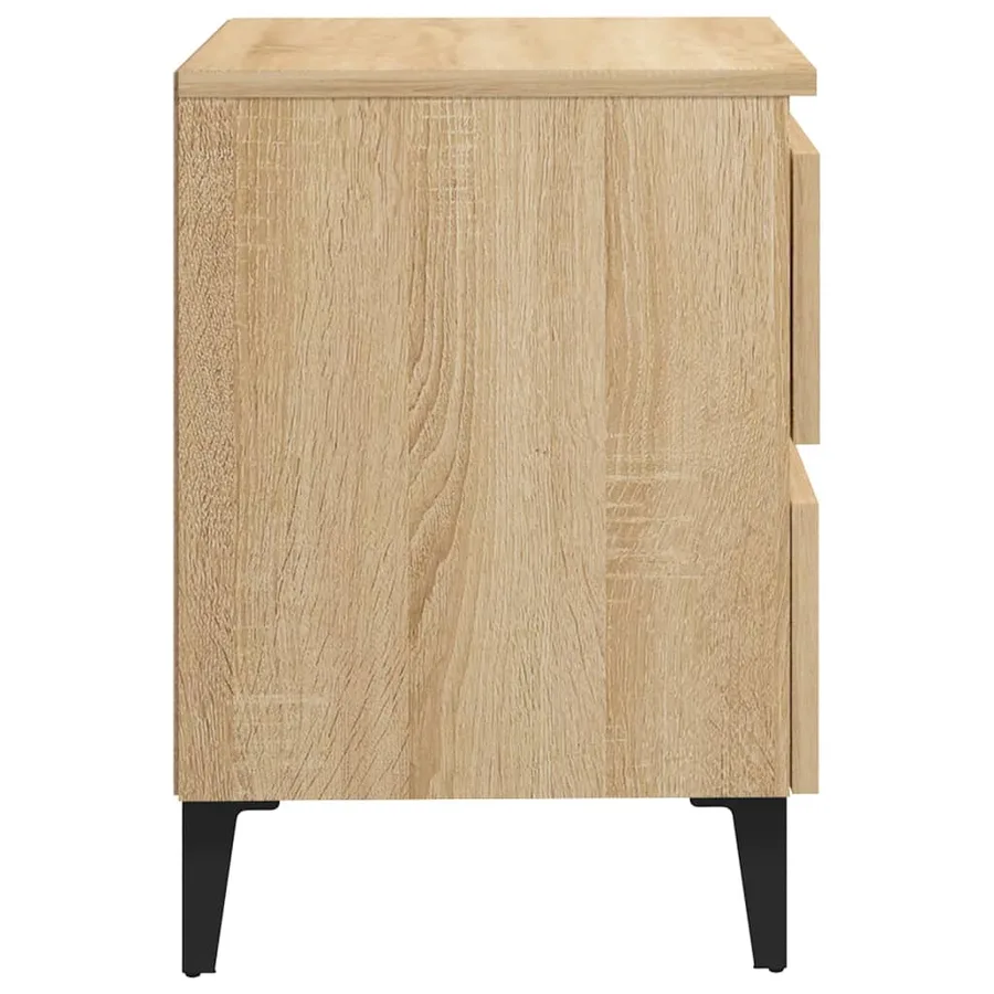 Tables de chevet 2 pcs chêne sonoma 40x35x50 cm bois ingénierie - 5