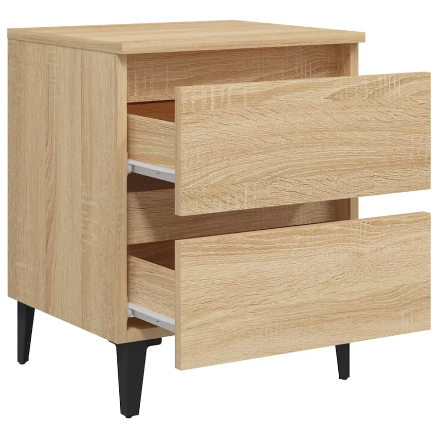 Tables de chevet 2 pcs chêne sonoma 40x35x50 cm bois ingénierie - 6
