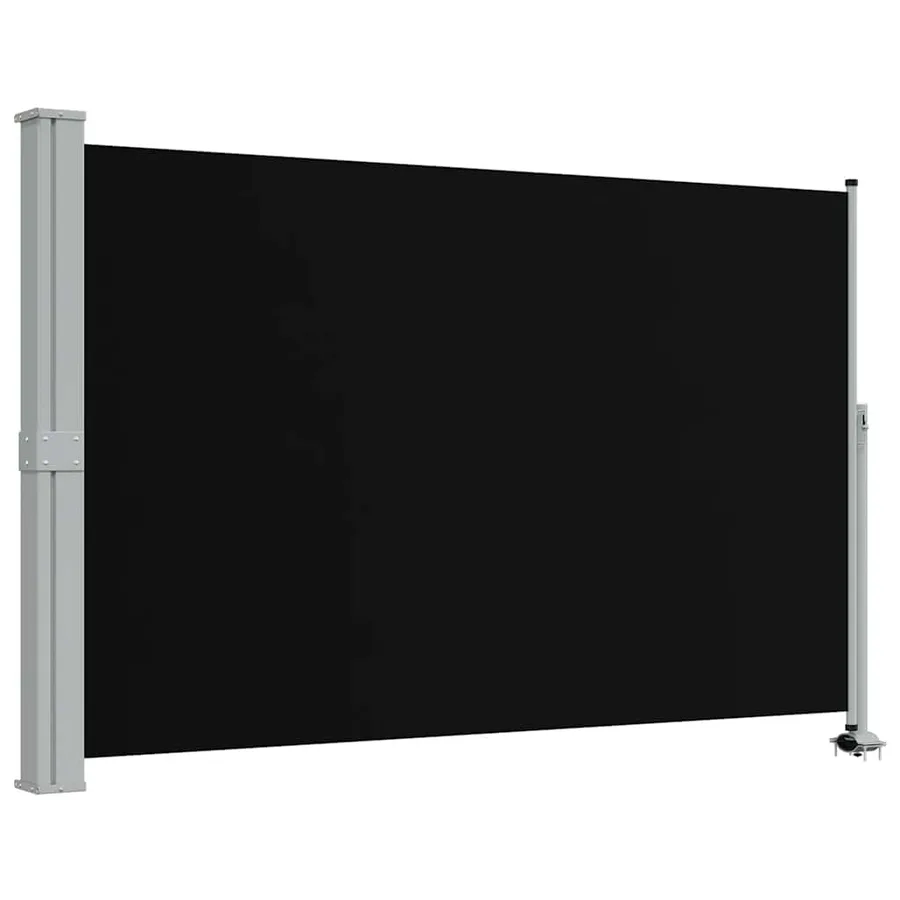 Auvent latéral rétractable de patio 160 x 300 cm Noir - 2