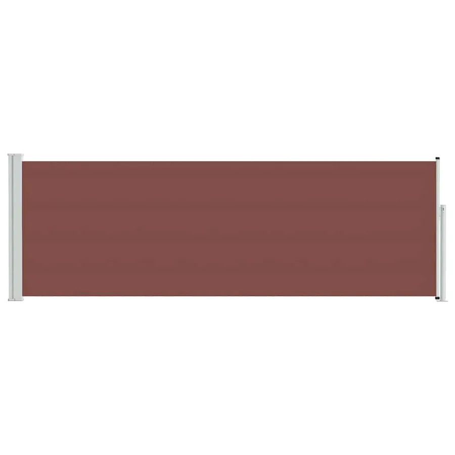 Auvent latéral rétractable de patio 100x300 cm Marron - 4