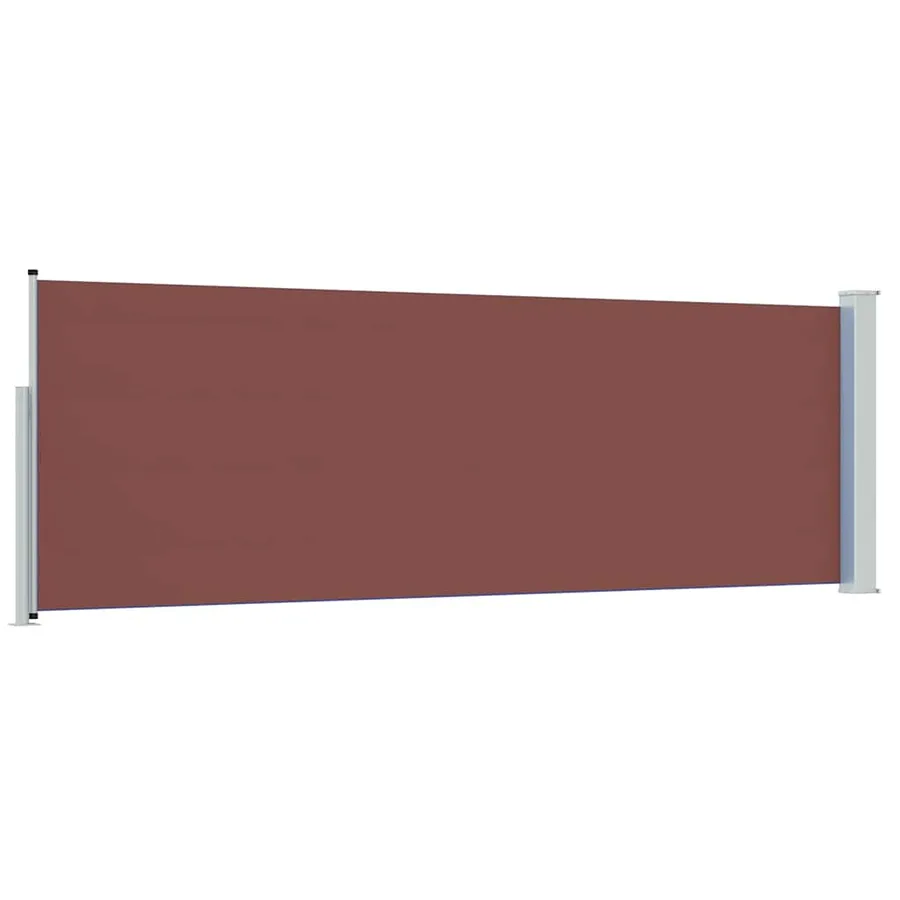 Auvent latéral rétractable de patio 100x300 cm Marron - 6