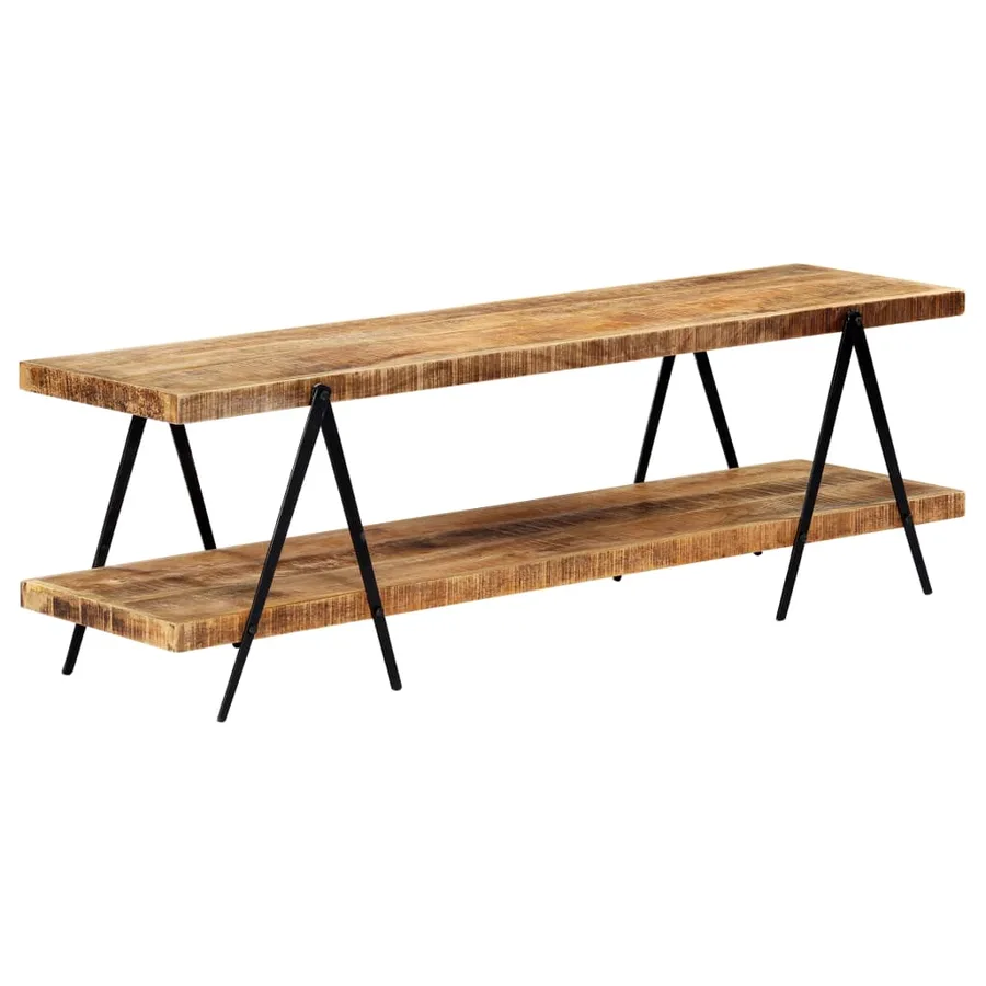 Meuble TV 160x40x50 cm Bois solide de manguier - 9