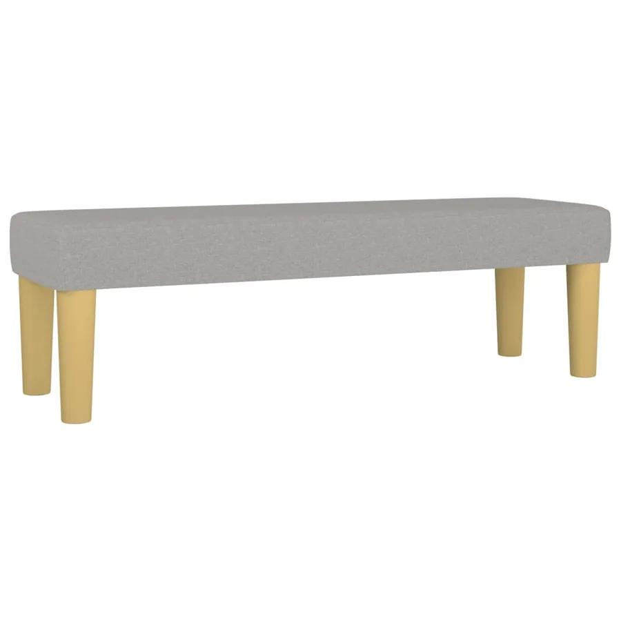 Banc Gris clair 100x30x30 cm Tissu - 2