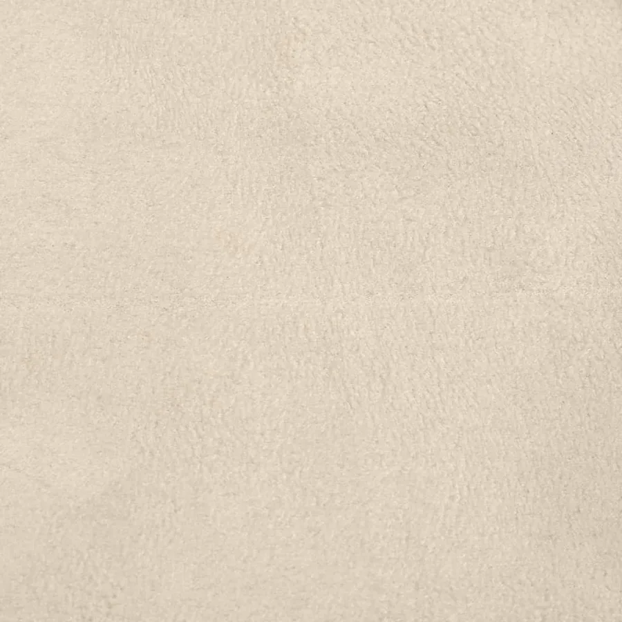 Chaise berçante avec repose-pied Blanc crème Tissu - 11