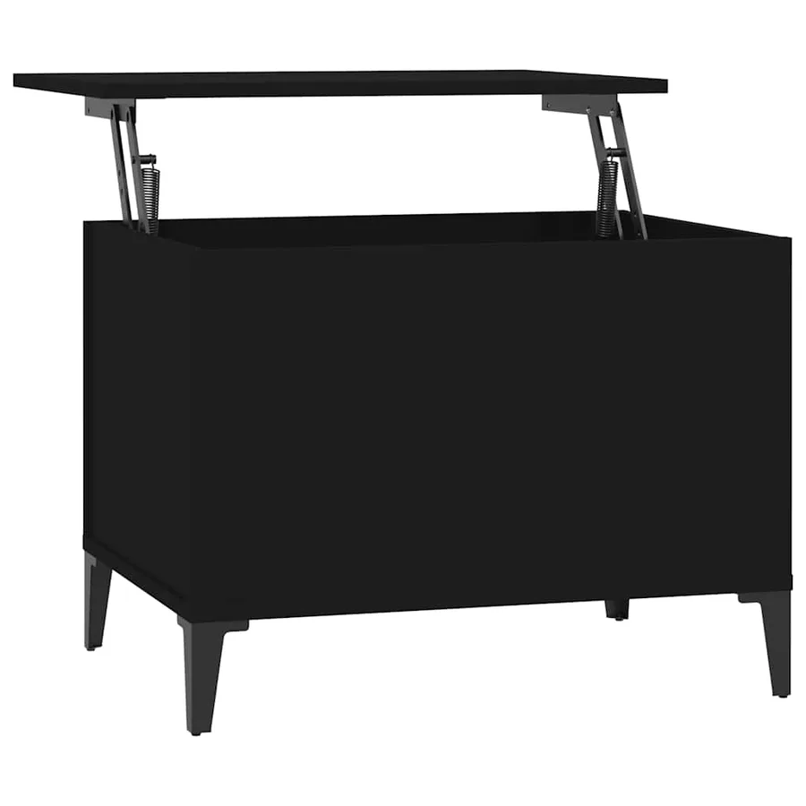 Table basse Noir 60x44,5x45 cm Bois d'ingénierie - 2
