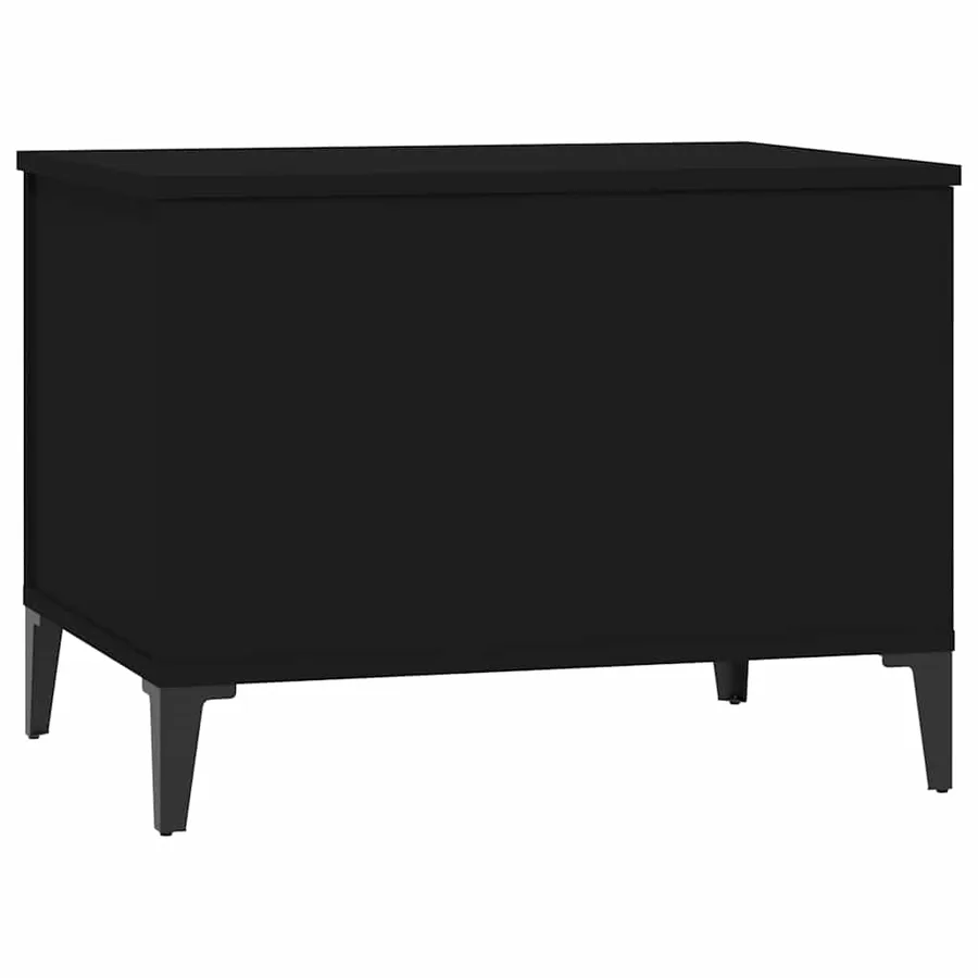 Table basse Noir 60x44,5x45 cm Bois d'ingénierie - 4