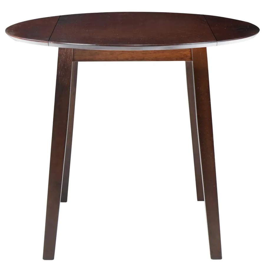 Table de salle à manger ronde à abattant MDF Marron - 4