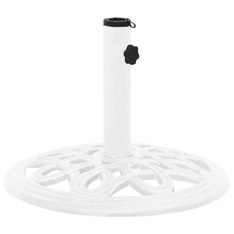 Socle de parasol Blanc 40x40x32 cm Fonte - 2