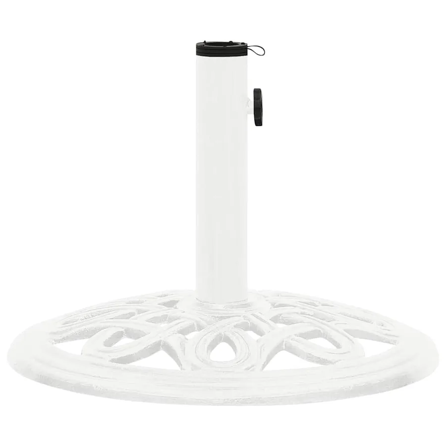Socle de parasol Blanc 40x40x32 cm Fonte - 4
