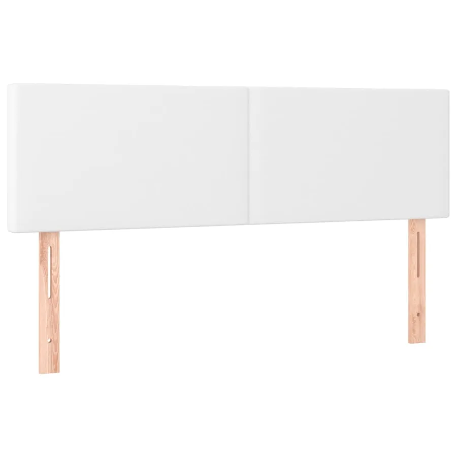 Sommier à lattes de lit avec matelas Blanc 140x200cm Similicuir - 6