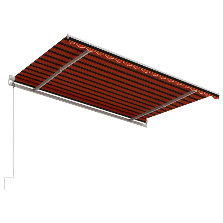Auvent rétractable automatique 450x300 cm Orange et marron - 5
