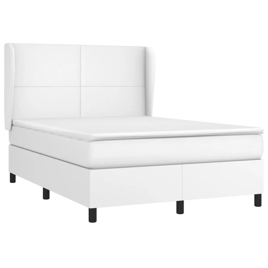 Sommier à lattes de lit avec matelas Blanc 140x200cm Similicuir - 3