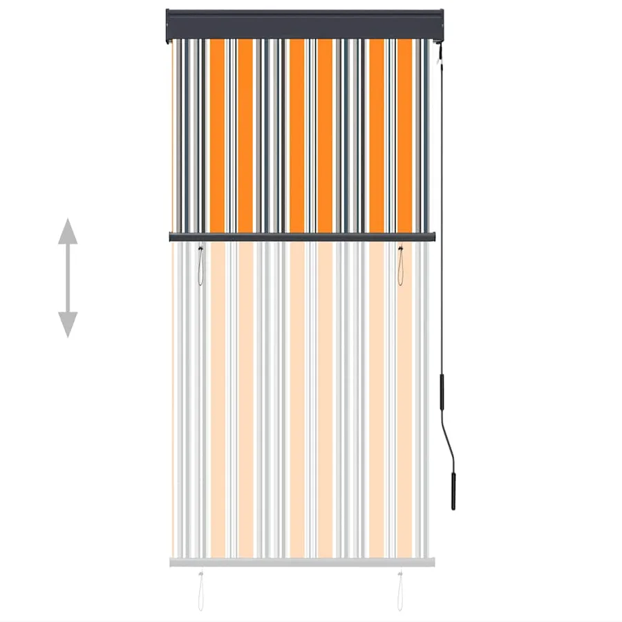 Store roulant d'extérieur 80x250 cm Jaune et bleu - 3