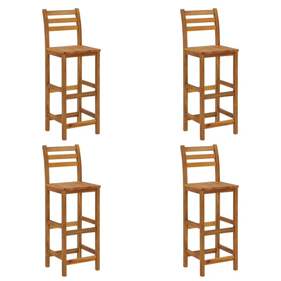 Ensemble de bar de jardin 5 pcs bois d'acacia solide - 5