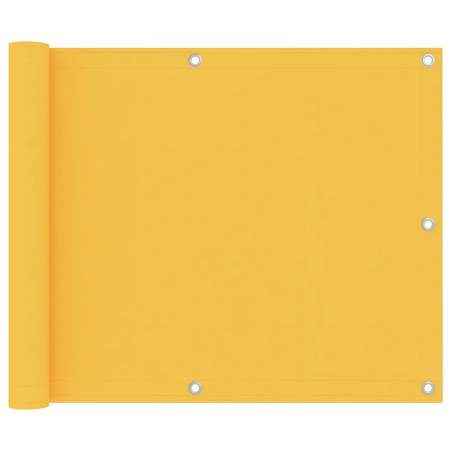 Écran de balcon Jaune 75x500 cm Tissu Oxford