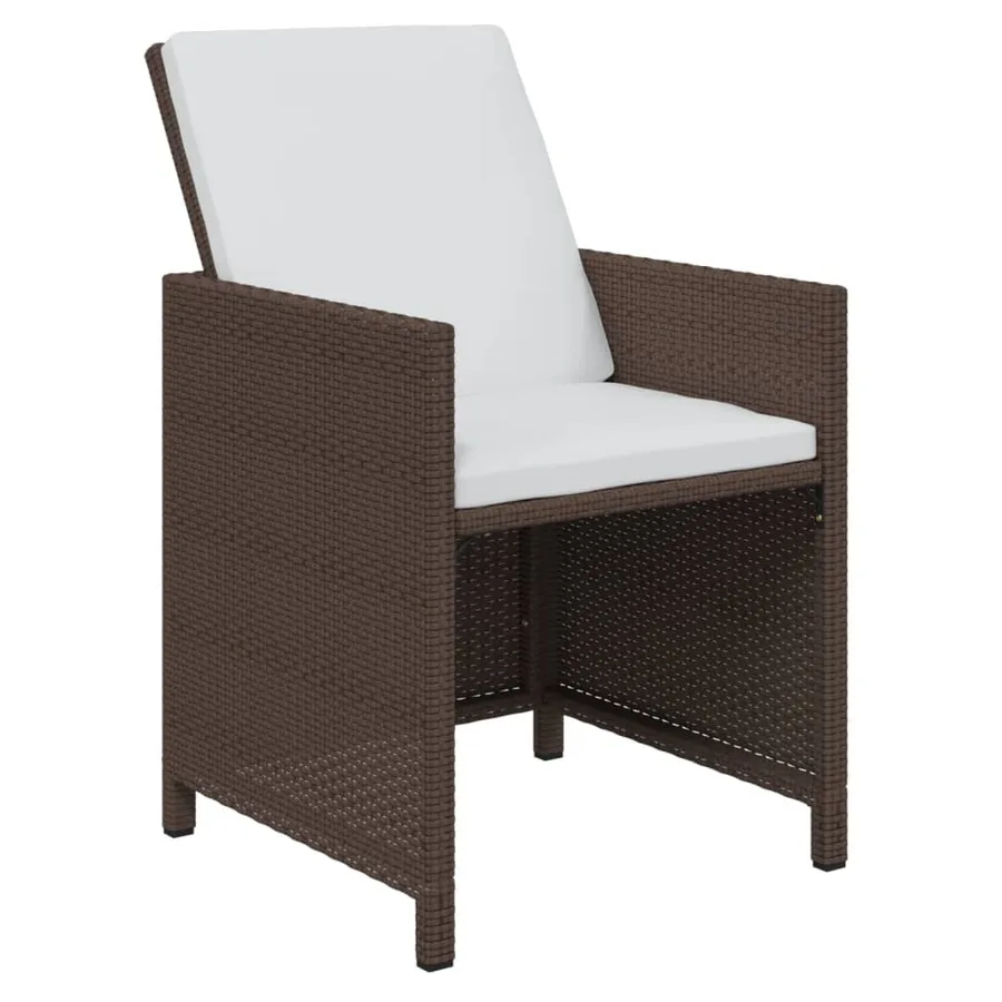 Ensemble à manger de jardin coussins 19 pcs Résine tressée - 5