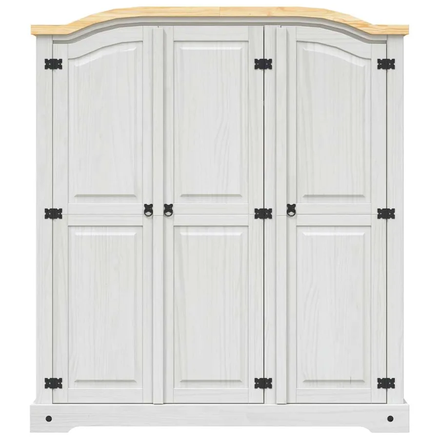 Garde-robe avec 3 portes Gamme Corona pin mexicain Blanc - 3