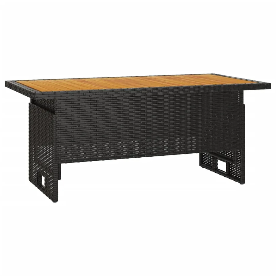 Salon de jardin 4 pcs avec coussins Noir Résine tressée - 9