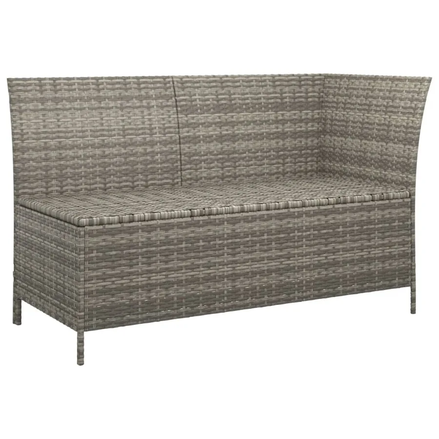 Salon de jardin 4 pcs avec coussins Gris Résine tressée - 6