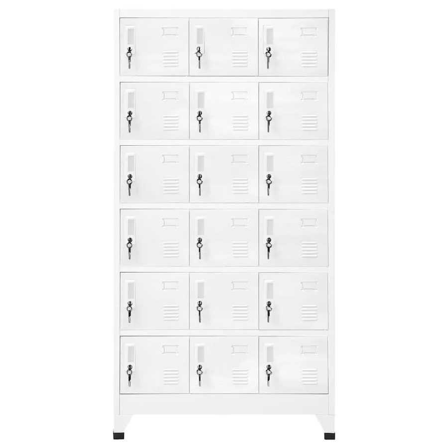 Armoire à casier avec 18 compartiments Métal 90x40x180 cm - 2
