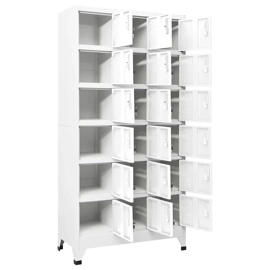 Armoire à casier avec 18 compartiments Métal 90x40x180 cm - 3