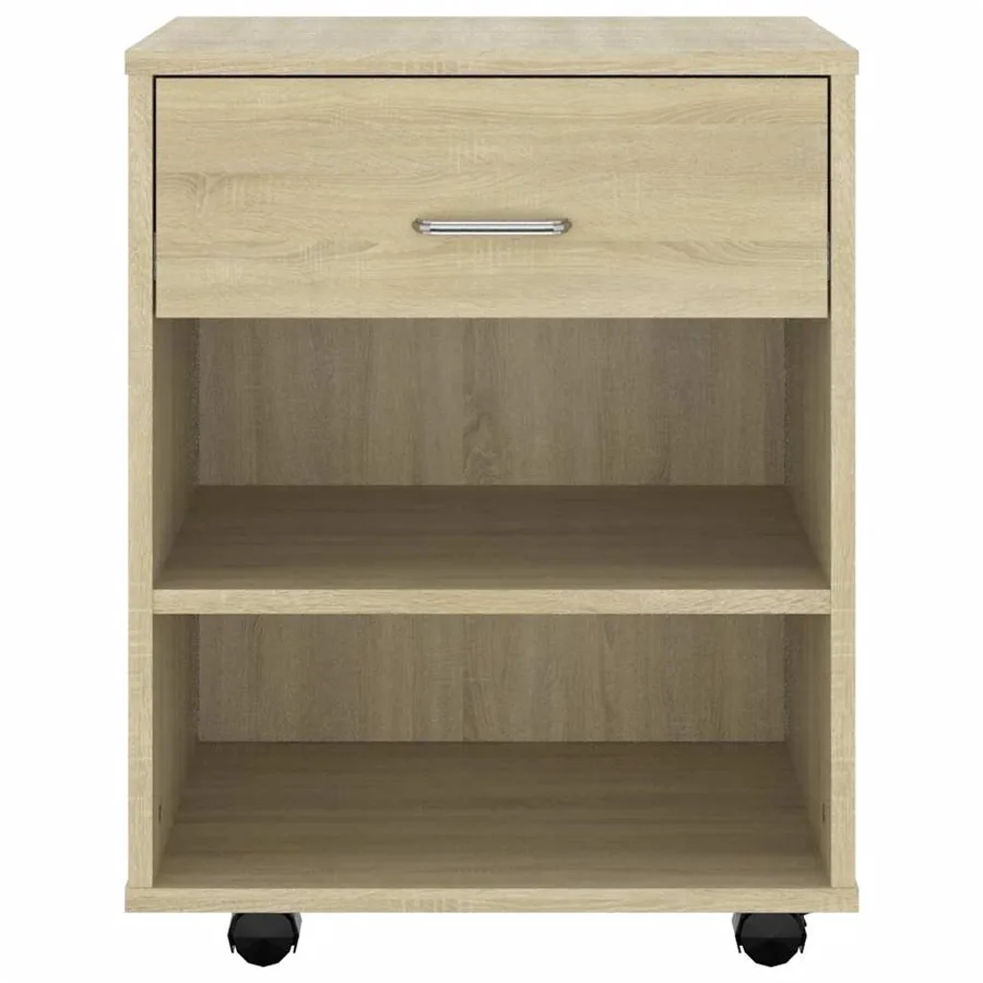 Armoire à roulettes Chêne sonoma 46x36x59 cm Bois d’ingénierie - 4