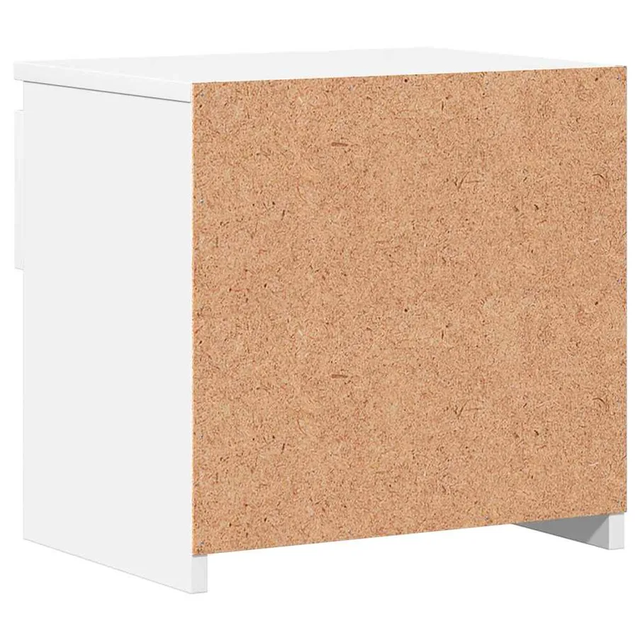 Table de chevet blanc brillant 40x30x39 cm bois d’ingénierie - 6
