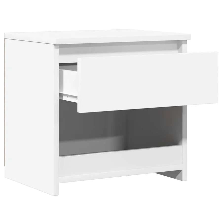 Table de chevet blanc brillant 40x30x39 cm bois d’ingénierie - 8