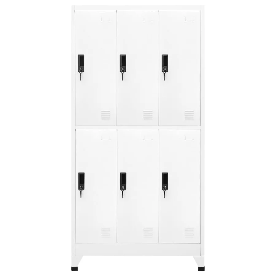 Armoire à casiers Blanc 90x45x180 cm Acier - 2