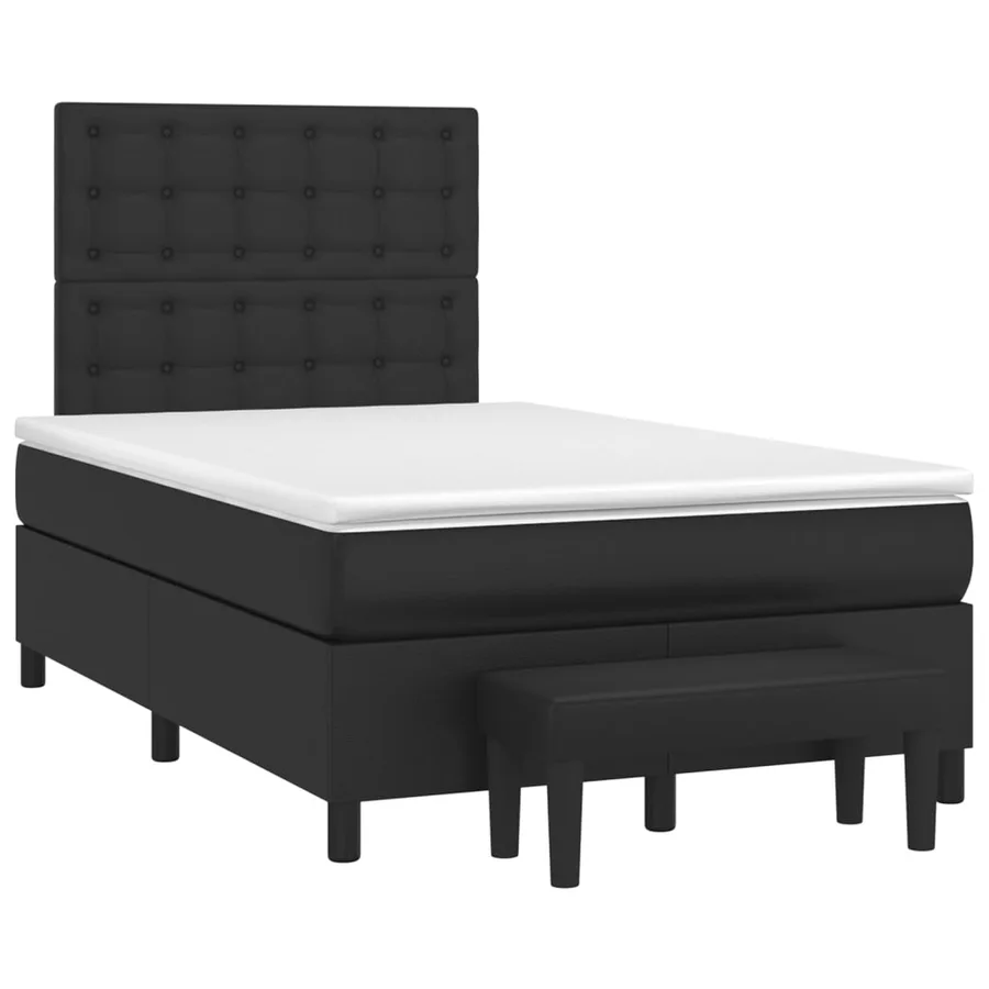 Sommier à lattes de lit matelas Noir 120x200 cm Similicuir - 3