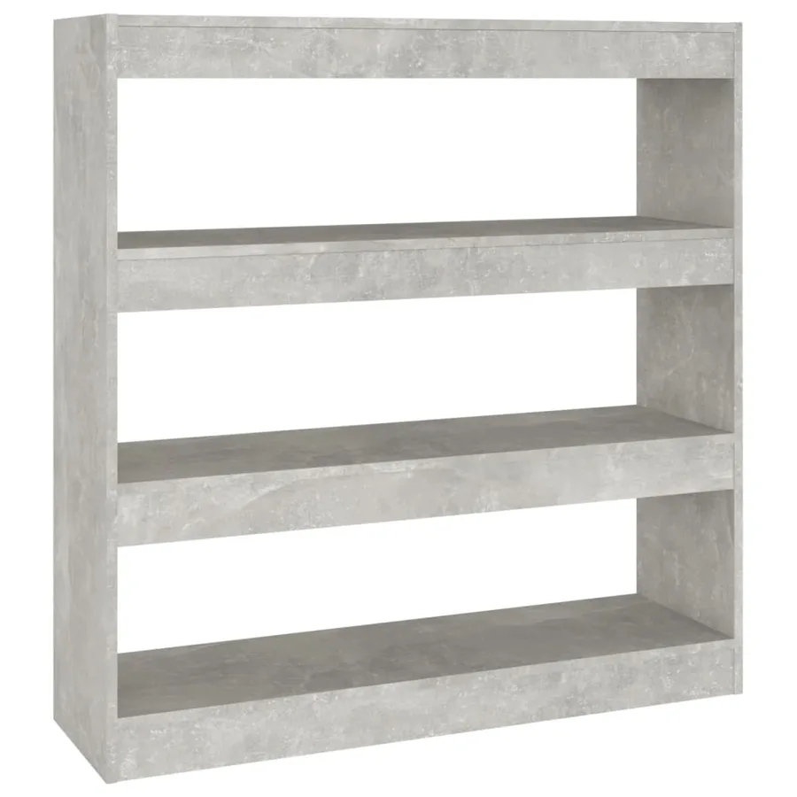 Bibliothèque/Séparateur de pièce Gris béton 100x30x103 cm - 2