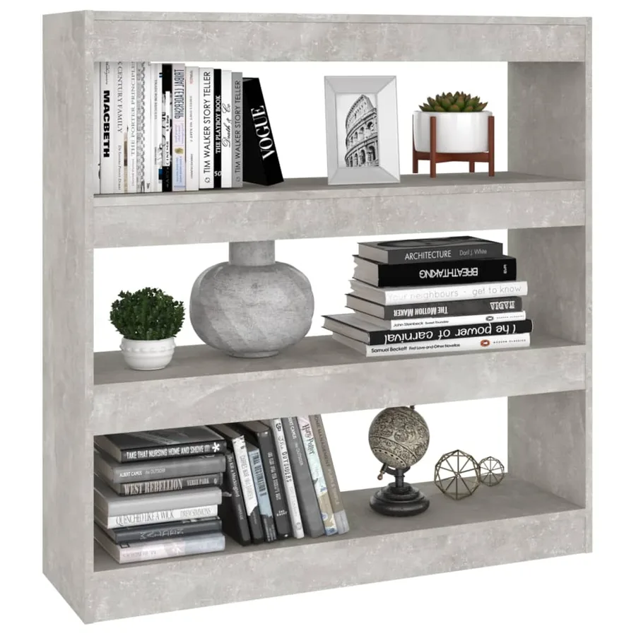 Bibliothèque/Séparateur de pièce Gris béton 100x30x103 cm - 6