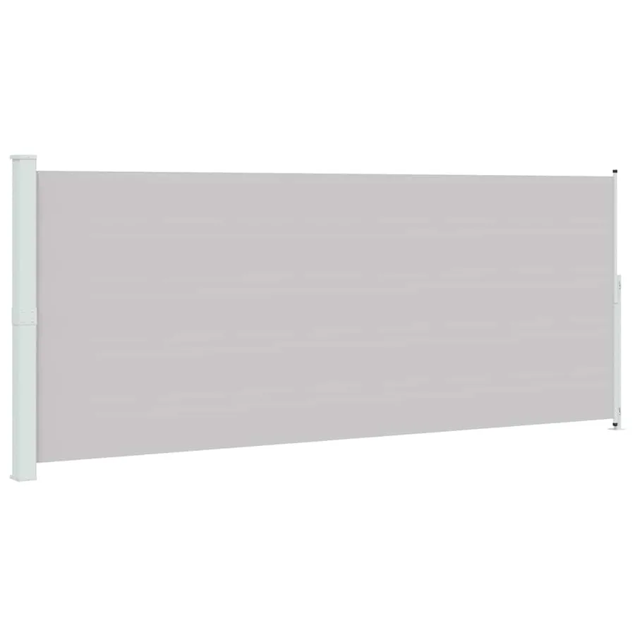 Auvent latéral rétractable de patio 200x500 cm Gris - 2