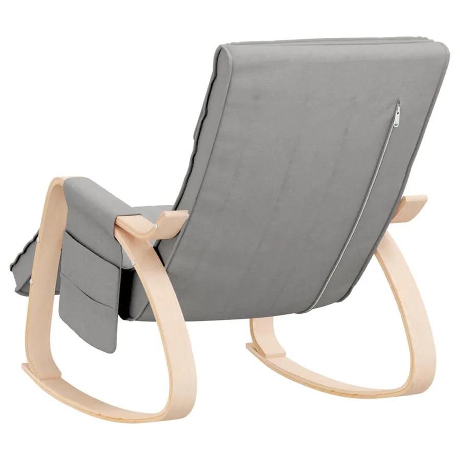 Chaise à bascule Gris clair Tissu - 5