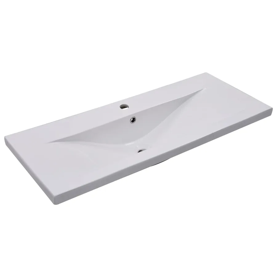 Armoire d'évier avec lavabo intégré Blanc Aggloméré - 11