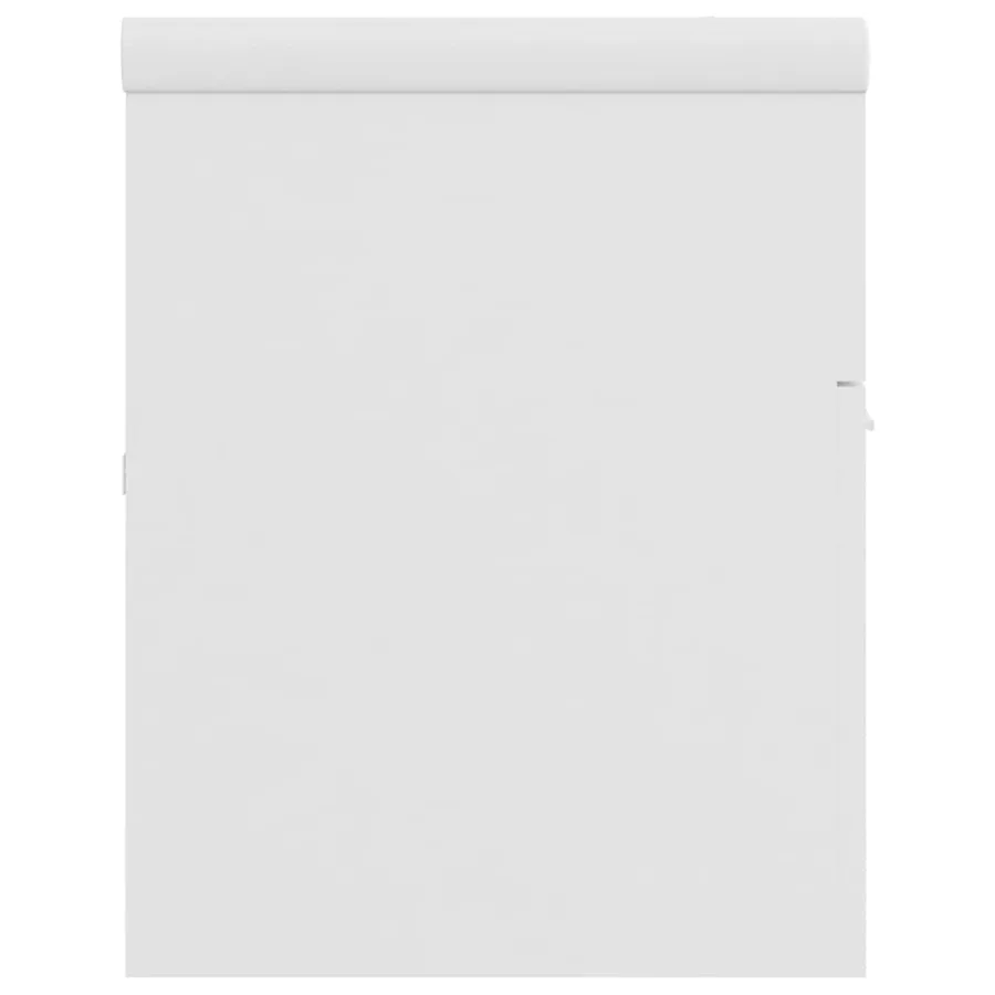 Armoire d'évier avec lavabo intégré Blanc Aggloméré - 9