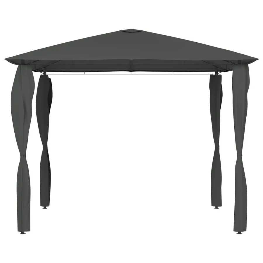 Belvédère à revêtement de poteaux 3x3x2,6 m Anthracite 160 g/m² - 2
