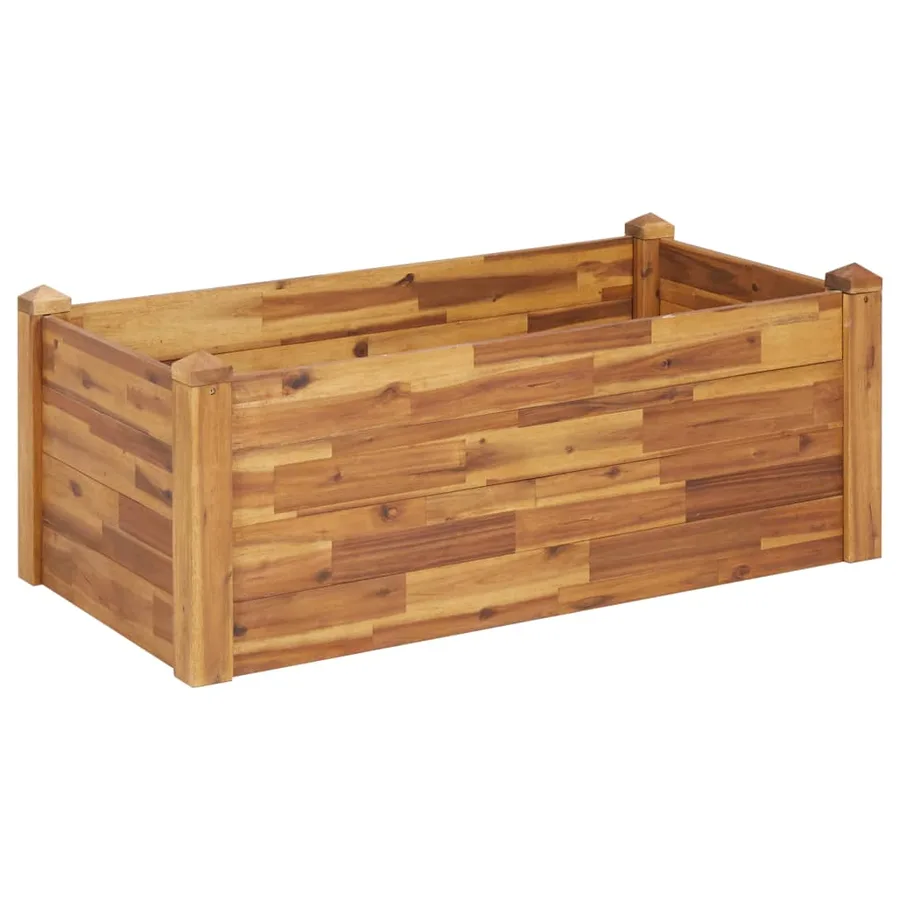 Lit surélevé de jardin 110x60x44 cm Bois massif d'acacia - 2
