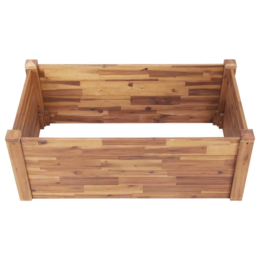 Lit surélevé de jardin 110x60x44 cm Bois massif d'acacia - 4