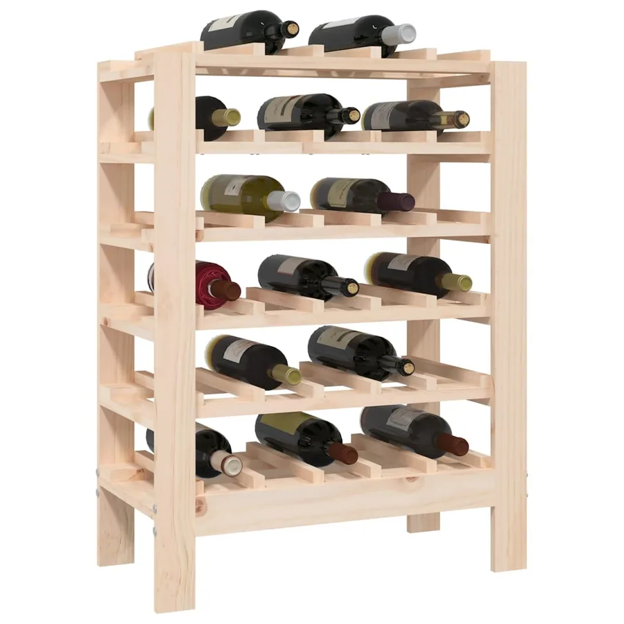 Casier à vin 61,5x30x82 cm Bois de pin massif - 4