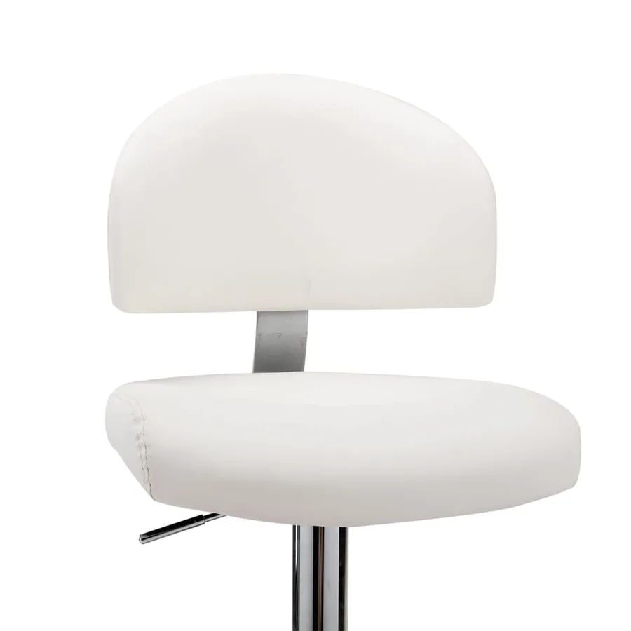 Tabourets de bar lot de 2 blanc similicuir - 7
