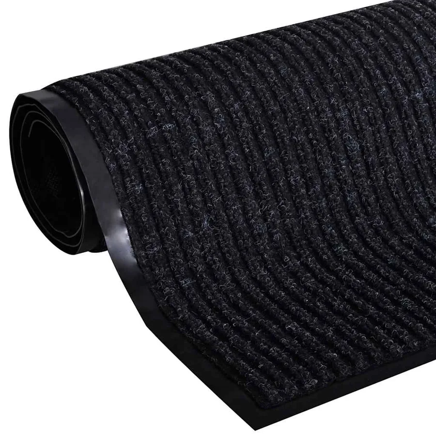 Tapis d'entrée noir 90 x 120 cm PVC - 2