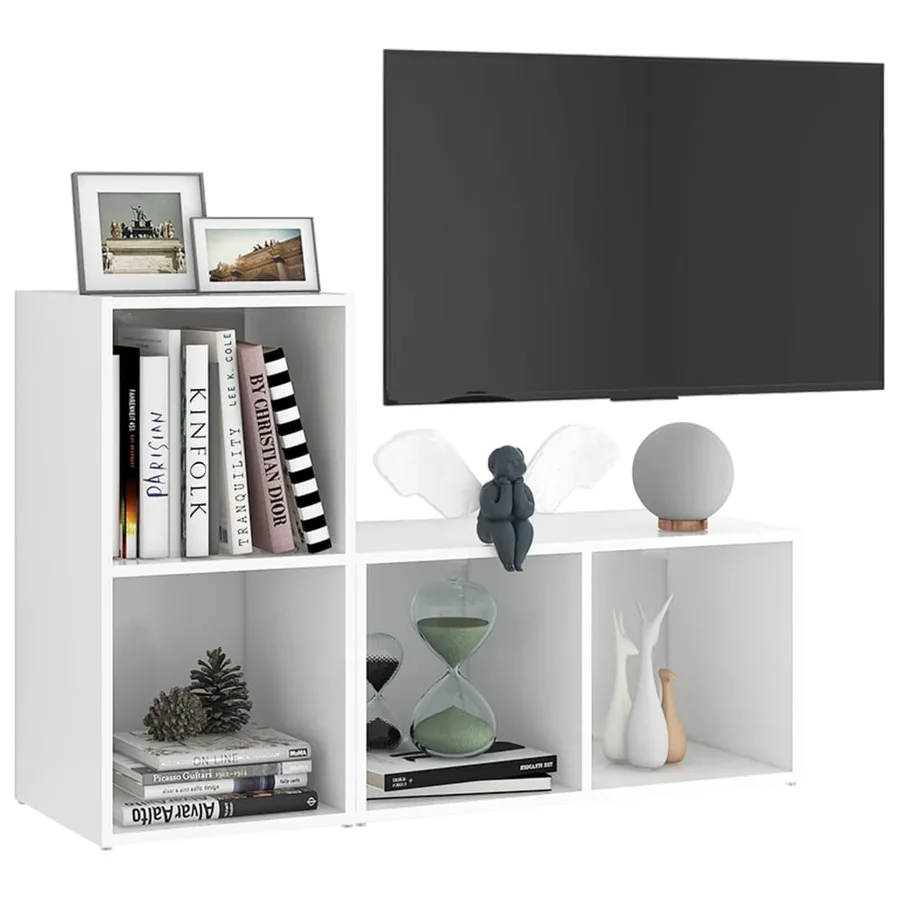 Meubles TV 2 pcs Blanc 72x35x36,5 cm Bois d'ingénierie - 3