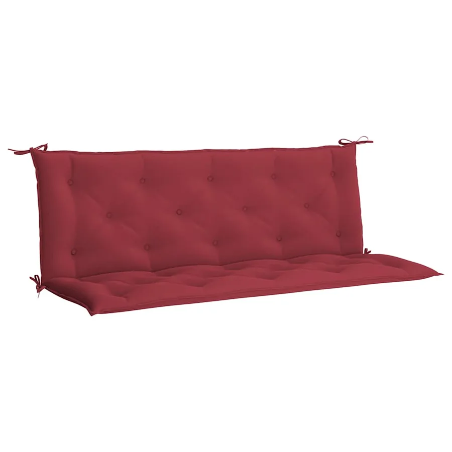 Coussin de banc de jardin rouge bordeaux tissu oxford - 2