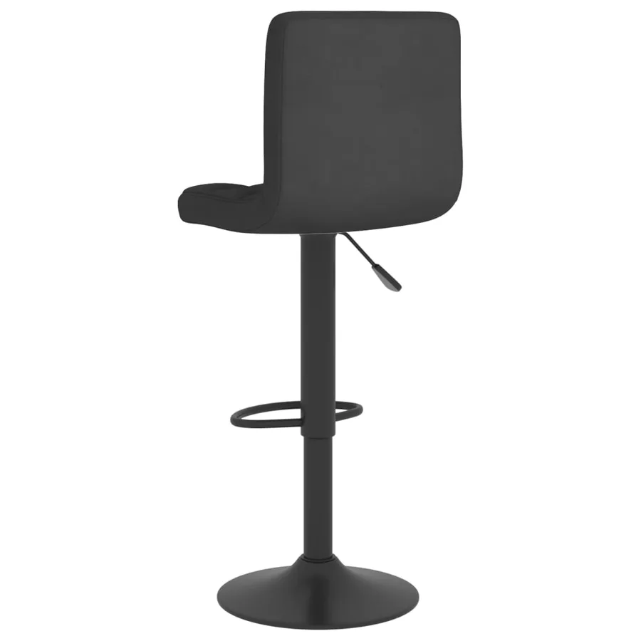 Tabourets de bar lot de 2 noir tissu - 6