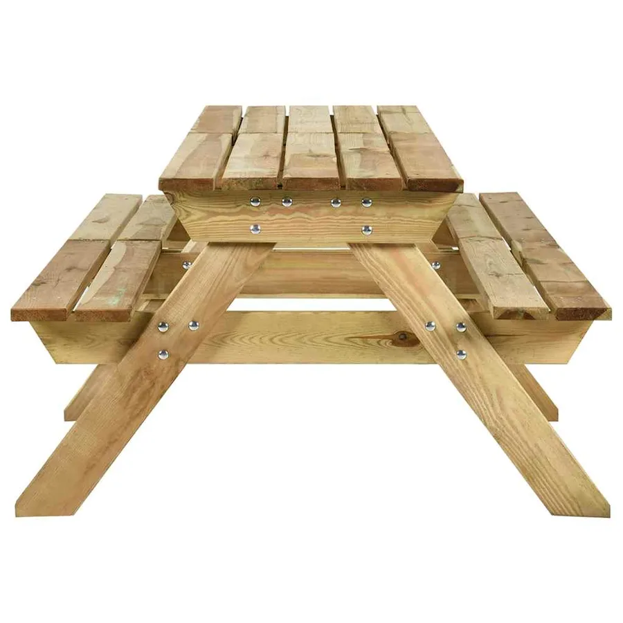 Table de pique-nique et bancs 220x122x72cm Bois de pin imprégné - 3