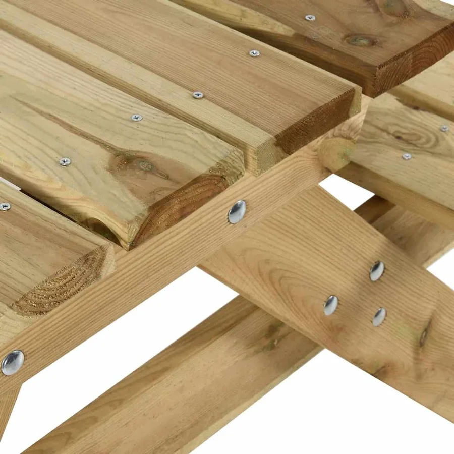 Table de pique-nique et bancs 220x122x72cm Bois de pin imprégné - 5